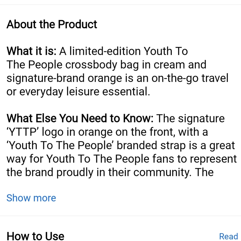 NIB YOUTH TO THE PEOPLE YOUTH SCREEN LTD EDITION CROSSBODY BAG - Picture 4 of 13